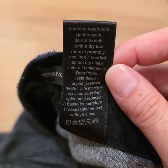 John Varvatos USA Luxe Bowery Slim Straight Striped Linen Cotton Pants 32R Blue - Picture 5 of 11